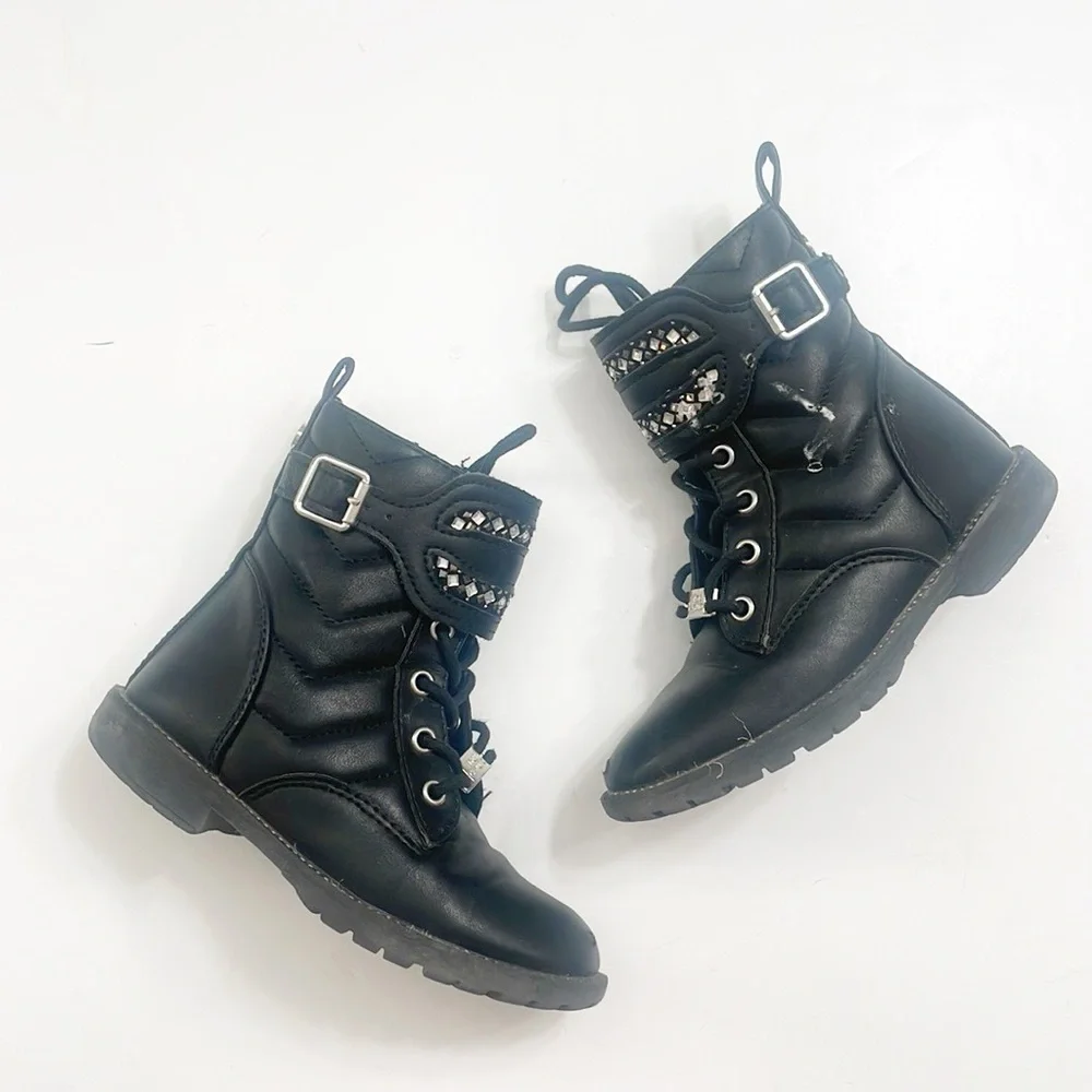 Vince Camuto toddler girls black moto boots